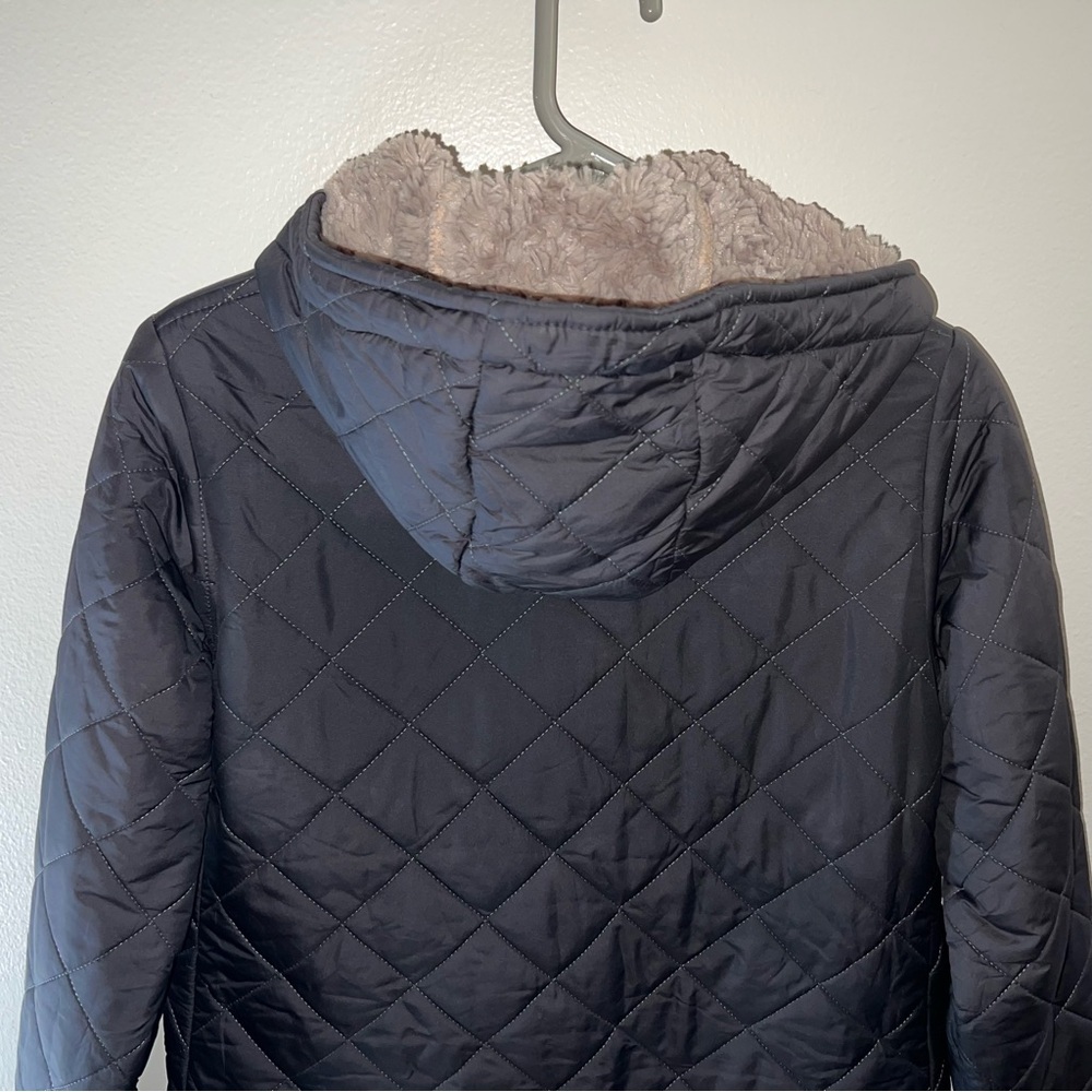 Olive green Mackintosh down jacket with sherpa lining size 36 made in Scotland - Picture 6 of 10